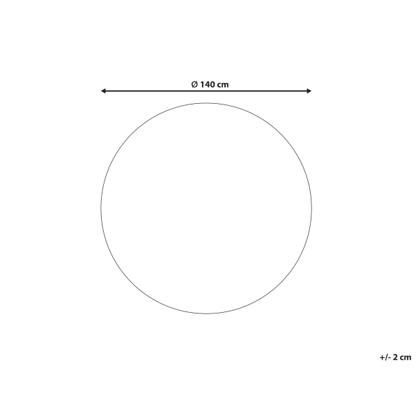 Dywan okrągły beżowy bawełniany ø 140 cm, 9895271