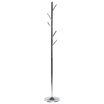 Wieszak stojący srebrny metalowy 170 cm