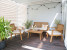 Zestaw ogrodowy drewniany 2 fotele sofa stolik, 9895869