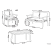 Zestaw ogrodowy drewniany 2 fotele sofa stolik, 9895870