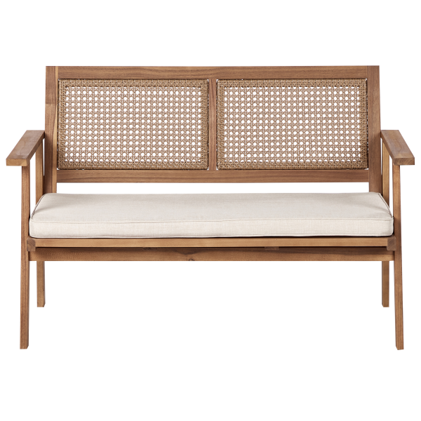 Zestaw ogrodowy drewniany 2 fotele sofa stolik, 9895871