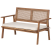 Zestaw ogrodowy drewniany 2 fotele sofa stolik, 9895872