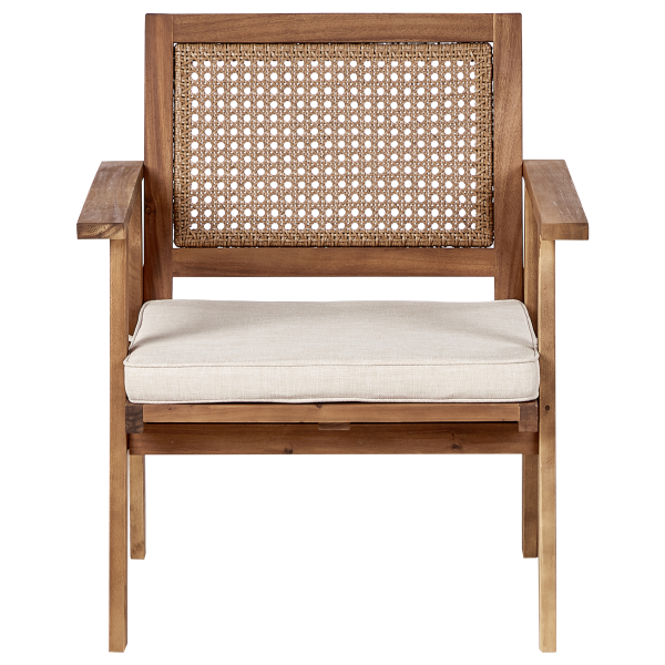 Zestaw ogrodowy drewniany 2 fotele sofa stolik, 9895874