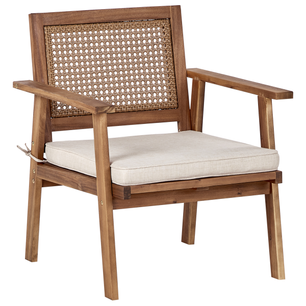 Zestaw ogrodowy drewniany 2 fotele sofa stolik, 9895875