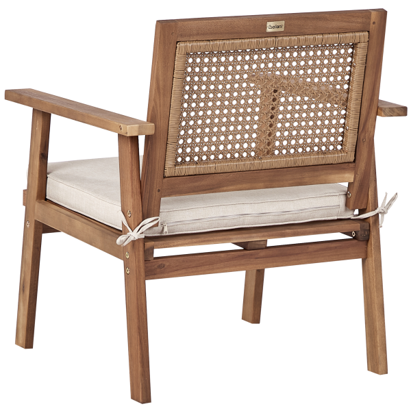 Zestaw ogrodowy drewniany 2 fotele sofa stolik, 9895876