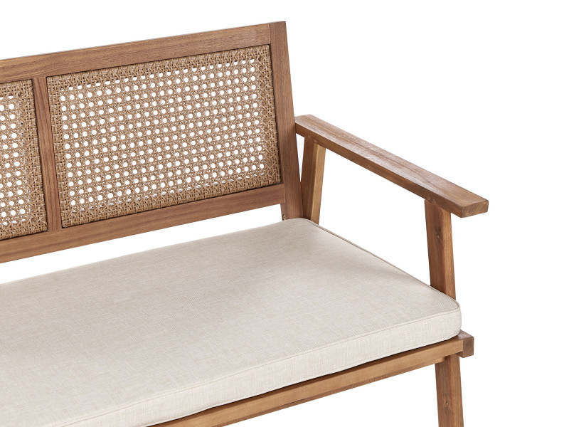 Zestaw ogrodowy drewniany 2 fotele sofa stolik, 9895878