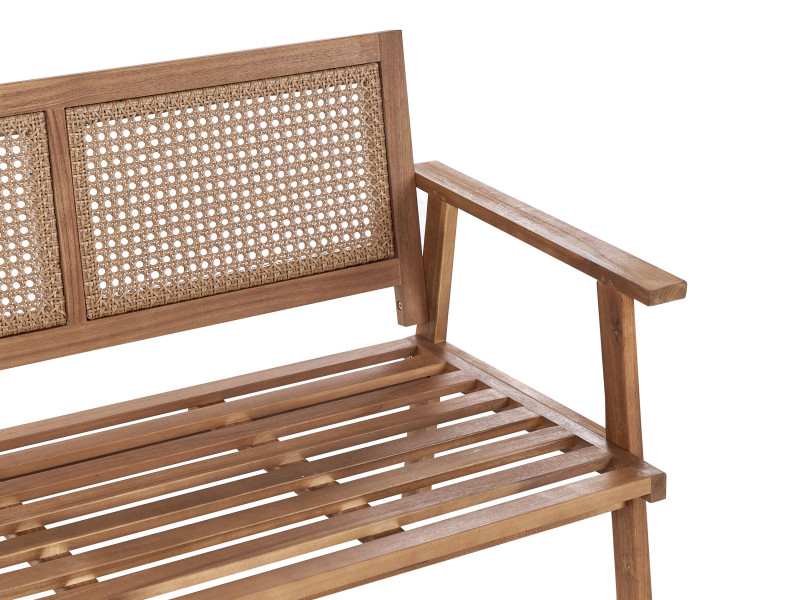 Zestaw ogrodowy drewniany 2 fotele sofa stolik, 9895879