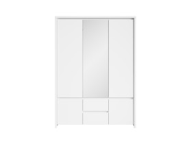 szafa pięciodrzwiowa Kaspian 153 cm z lustrem i szufladami biała