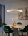 Lampa wisząca LED ring okrągła kryształowa srebrna, 9897987