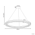 Lampa wisząca LED ring okrągła kryształowa srebrna, 9897988
