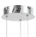 Lampa wisząca LED ring okrągła kryształowa srebrna, 9897991