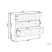 Komoda z 3 szufladami MDF salon sypialnia biała, 9900058