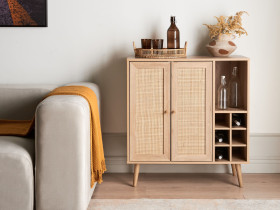 Szafka dwudrzwiowa rattan plecionka boho