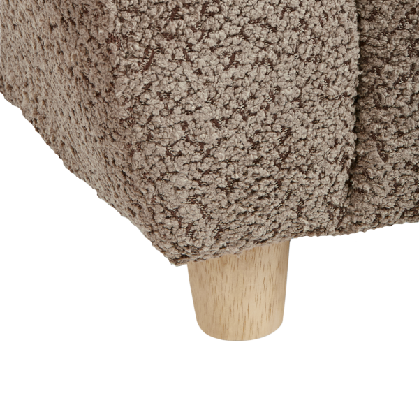 Fotel dziecięcy tapicerowany boucle brązowy, 9900472