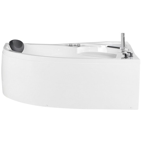 Wanna narożna lewa hydromasaż LED biała, 9901226
