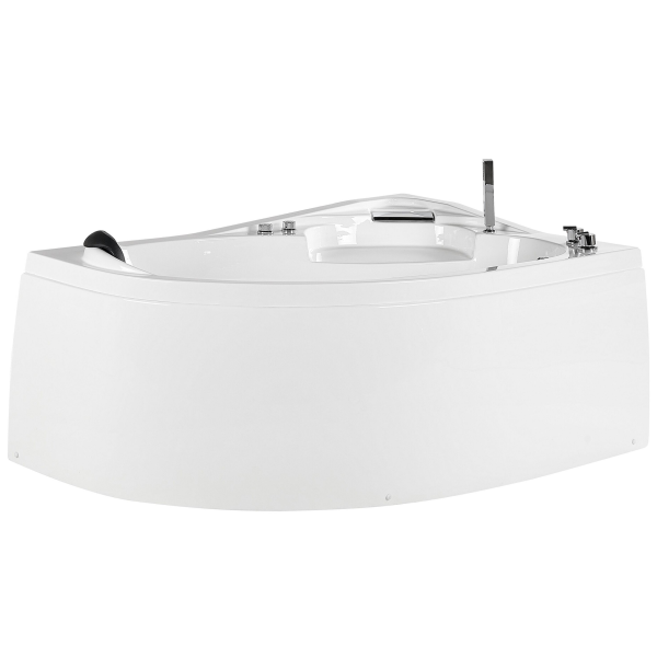 Wanna narożna lewa hydromasaż LED biała, 9901229
