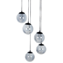Lampa wisząca szklana 5-punktowa przeźroczysta