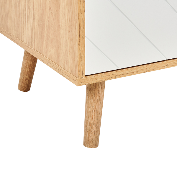 Szafka dwudrzwiowa z półkami jasne drewno MDF, 9903013
