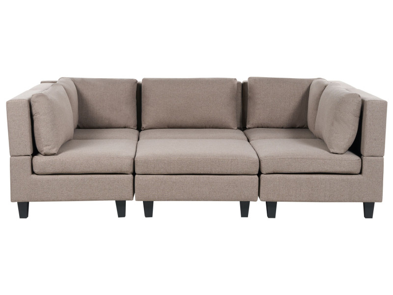Sofa modułowa tapicerowana 5-osobowa brązowa, 990341