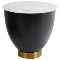 Stolik pomocniczy ceramiczny blat biały
