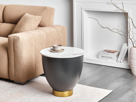 Stolik pomocniczy ceramiczny blat biały