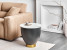 Stolik pomocniczy ceramiczny blat biały, 9903811