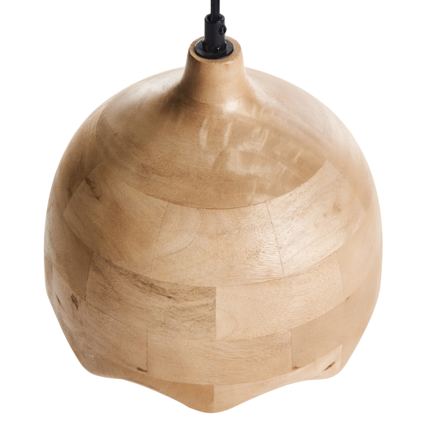Lampa wisząca dekoracyjna drewniana jasny brąz, 9905841