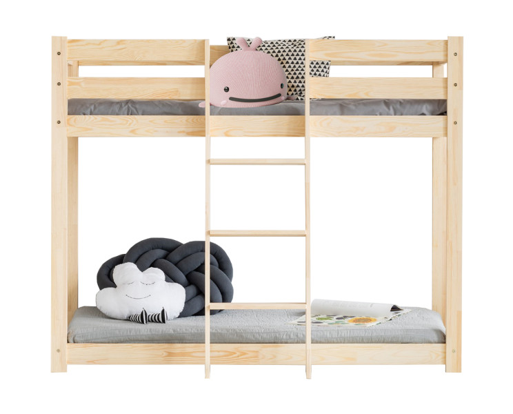 Łóżko drewniane dziecięce piętrowe 70x140cm CLP ADEKO, 990726