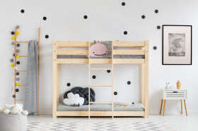Łóżko drewniane dziecięce piętrowe 70x140cm CLP ADEKO