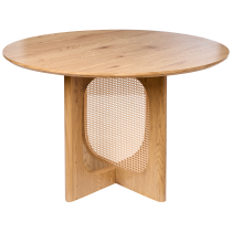 Stół jadalniany okrągły MDF jasnobrązowy 120 cm