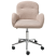 Fotel biurowy obrotowy boucle beżowe, 9908229