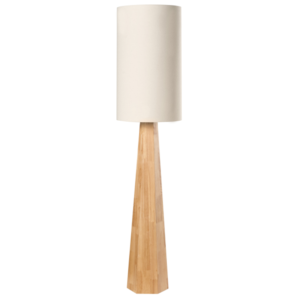 Lampa podłogowa do sypialni i salonu jasnobrązowy drzewo kauczukowe, 9909370