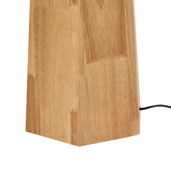 Lampa podłogowa do sypialni i salonu jasnobrązowy drzewo kauczukowe, 9909375