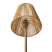 Lampa podłogowa brązowa metalowa podstawa papierowa plecionka klosz boho, 9909412