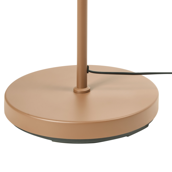 Lampa podłogowa brązowa metalowa podstawa papierowa plecionka klosz boho, 9909413