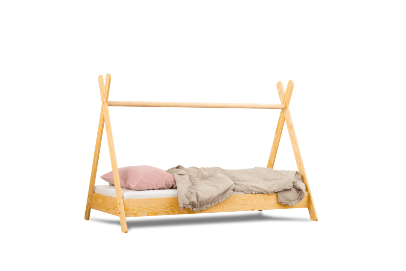 Łóżko pojedyncze drewniane TIPI Lakier- SMARTWOOD®, 991009