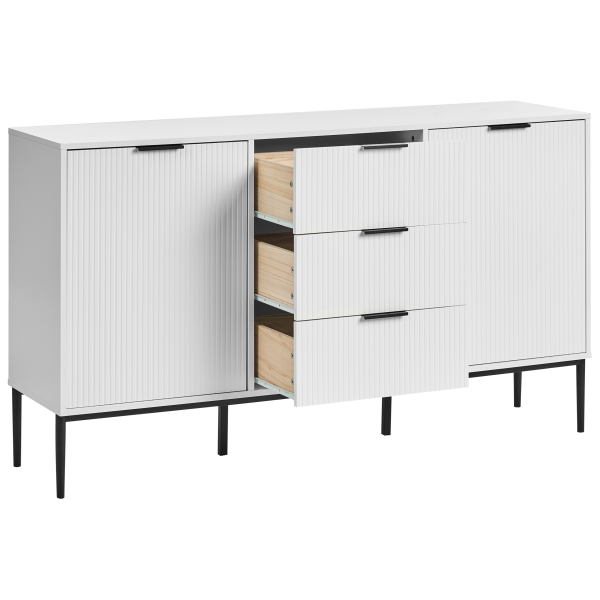 Komoda szafka z drzwiami 150 cm biała, 9911208