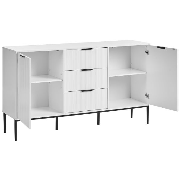 Komoda szafka z drzwiami 150 cm biała, 9911209