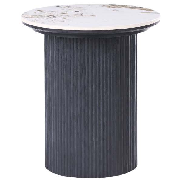 Stolik pomocniczy z ceramicznym blatem płyta MDF czarny, 9911811