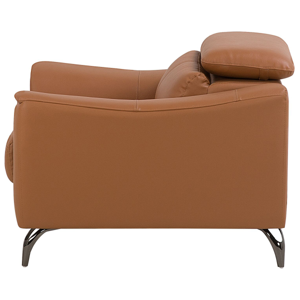 Fotel skórzany złoty brąz retro krzesło, 9914485