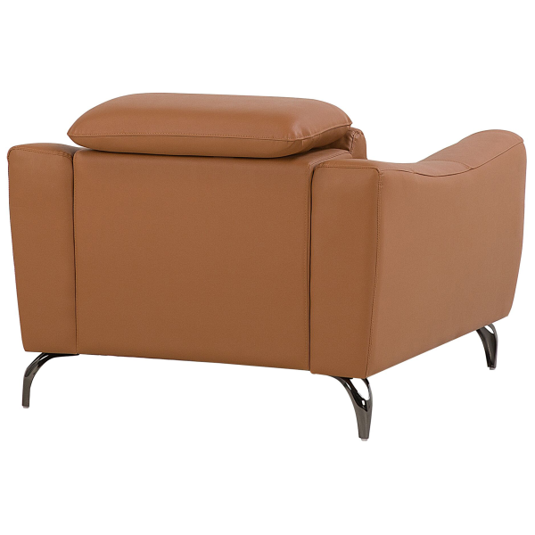 Fotel skórzany złoty brąz retro krzesło, 9914486