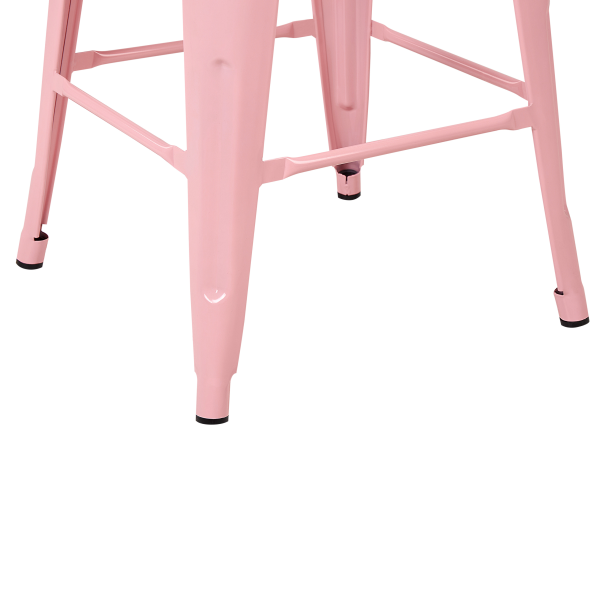 2 stołki barowe hokery 60cm różowe metalowe, 9917140