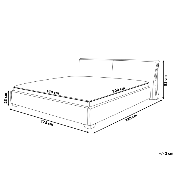 Łóżko tapicerowane rama 140x200 szare, 9920392