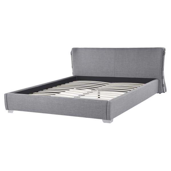 Łóżko tapicerowane rama 160x200 szare, 9921074