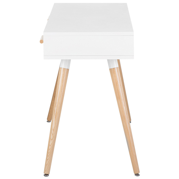 Biurko z szufladami i półką 120x45 biało-szare, 9923545