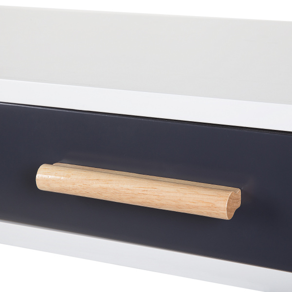 Biurko z szufladami i półką 120x45 biało-szare, 9923548