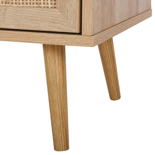 Komoda z szufladami rattan plecionka jasna, 9923687
