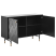 Komoda szafka z drzwiami 120 cm czarna, 9923702