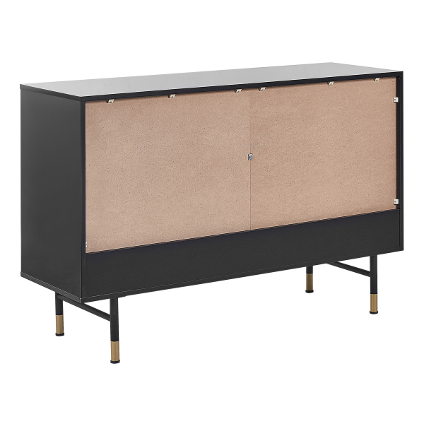Komoda szafka z drzwiami 120 cm czarna, 9923703