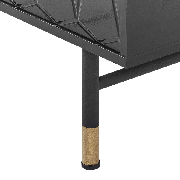 Komoda szafka z drzwiami 120 cm czarna, 9923704